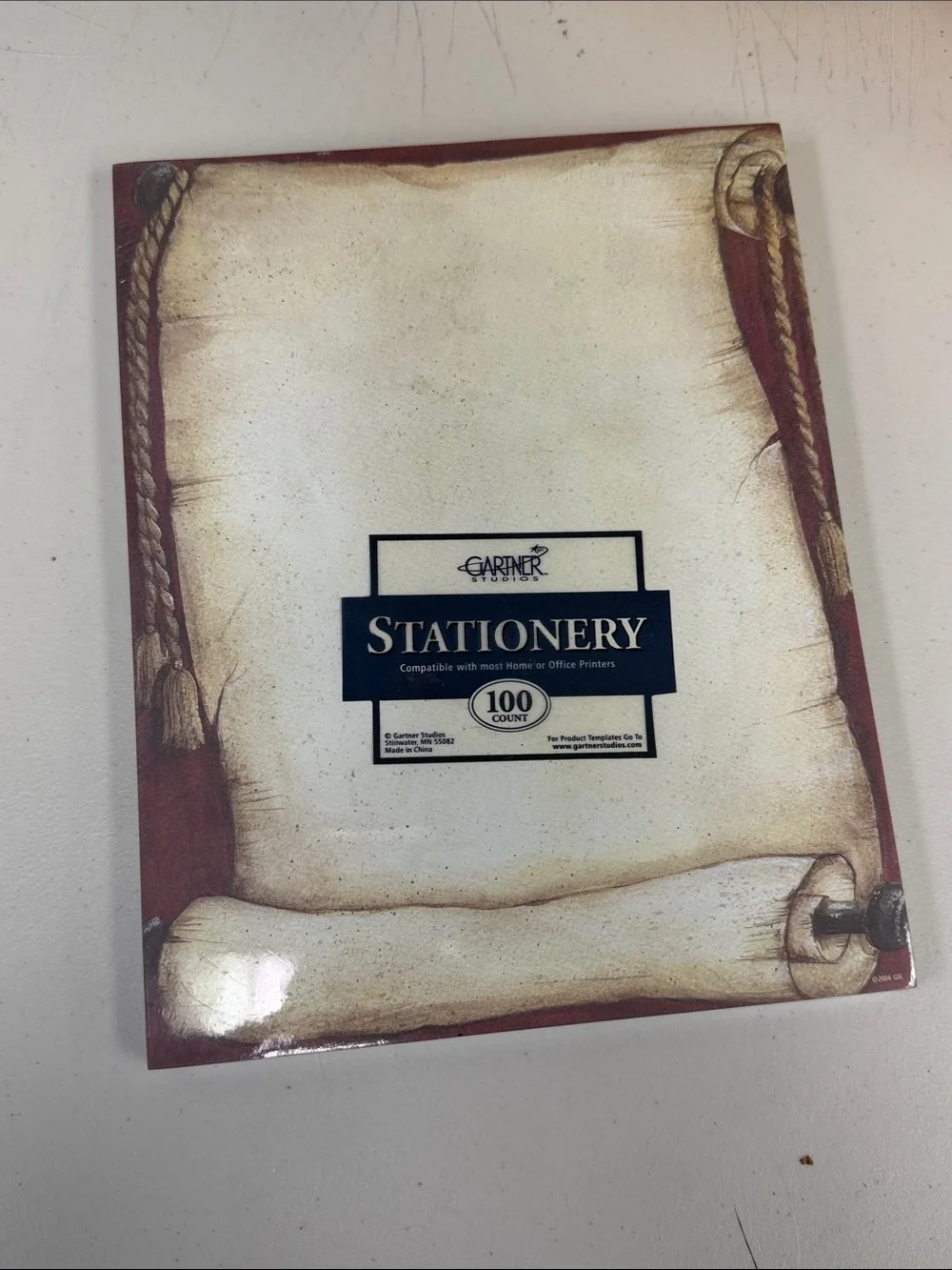 Gartner Studios Stationery Decorative Paper - Brown Scroll Design 100 count new